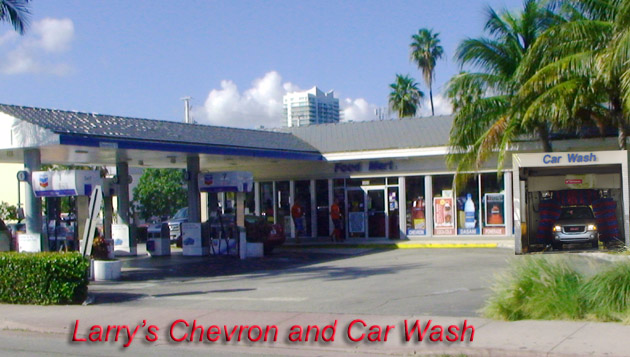 Carwash Gas Food Store Miami beach Chevronat Larry's Beach